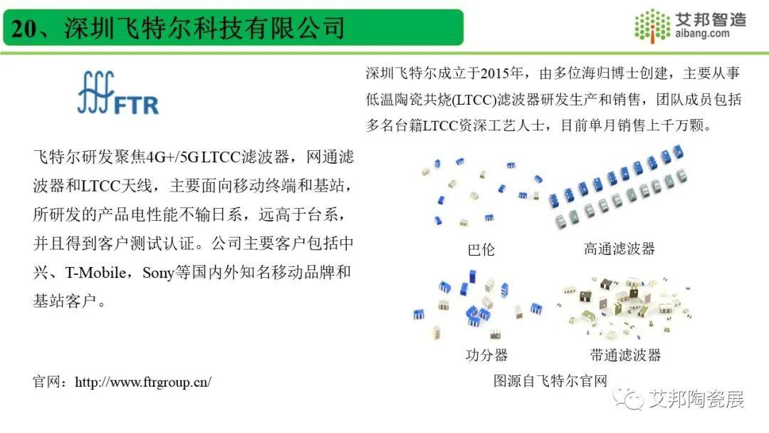 国内45家LTCC低温共烧陶瓷厂商一览，报告可下载