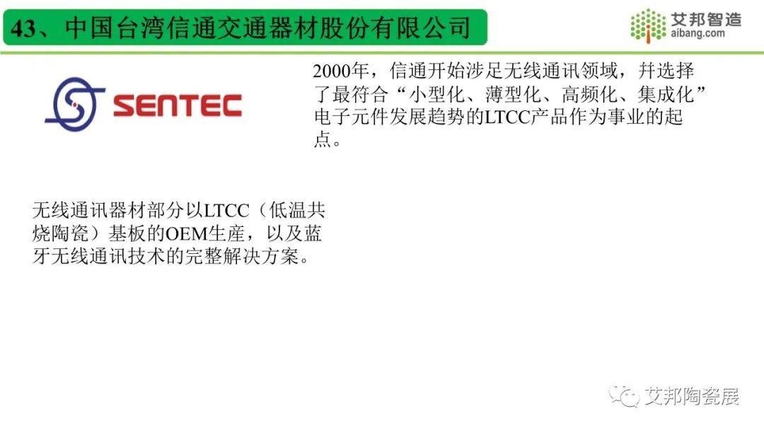 国内45家LTCC低温共烧陶瓷厂商一览，报告可下载