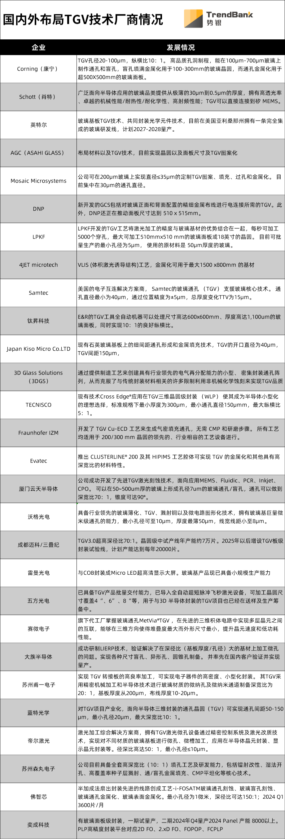 TGV技术成行业热点，哪些企业在布局？